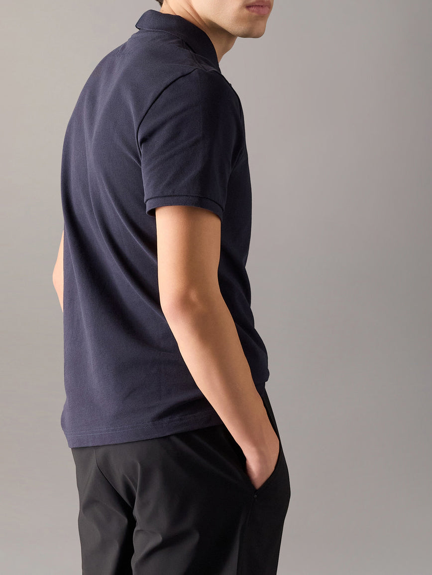 Moose Knuckles Men's Everett Polo Navy Silver