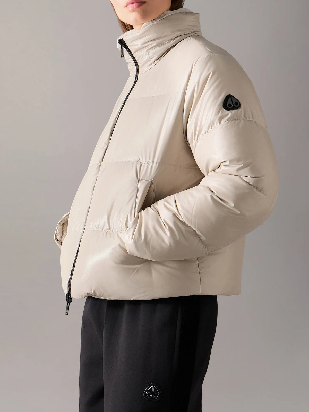 Moose Knuckles W Queens Reversible Down Puffer Alabaster