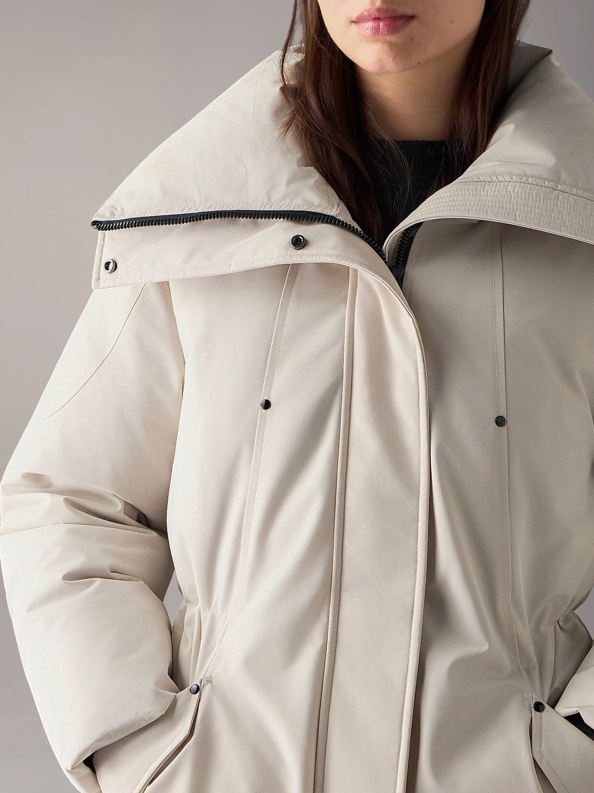 Moose Knuckles W West-ed 3Q Down Jacket Alabaster