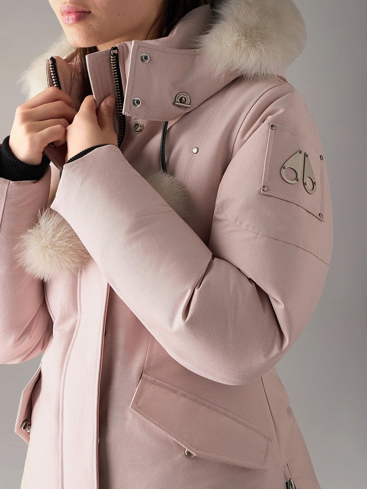 Moose Knuckles W Original 3Q Down Jacket Rosewood Alabaster
