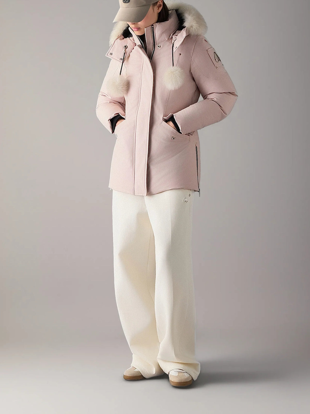Moose Knuckles W Original 3Q Down Jacket Rosewood Alabaster