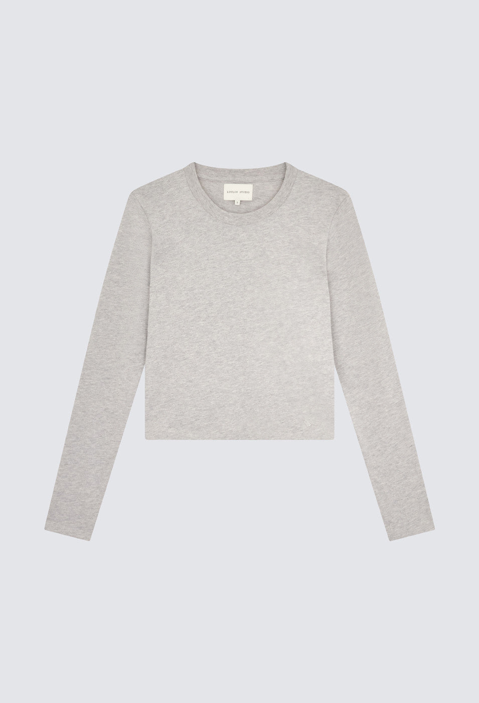 Loulou Studio Masal Organic cotton Long-sleeve T-shirt Grey Melange