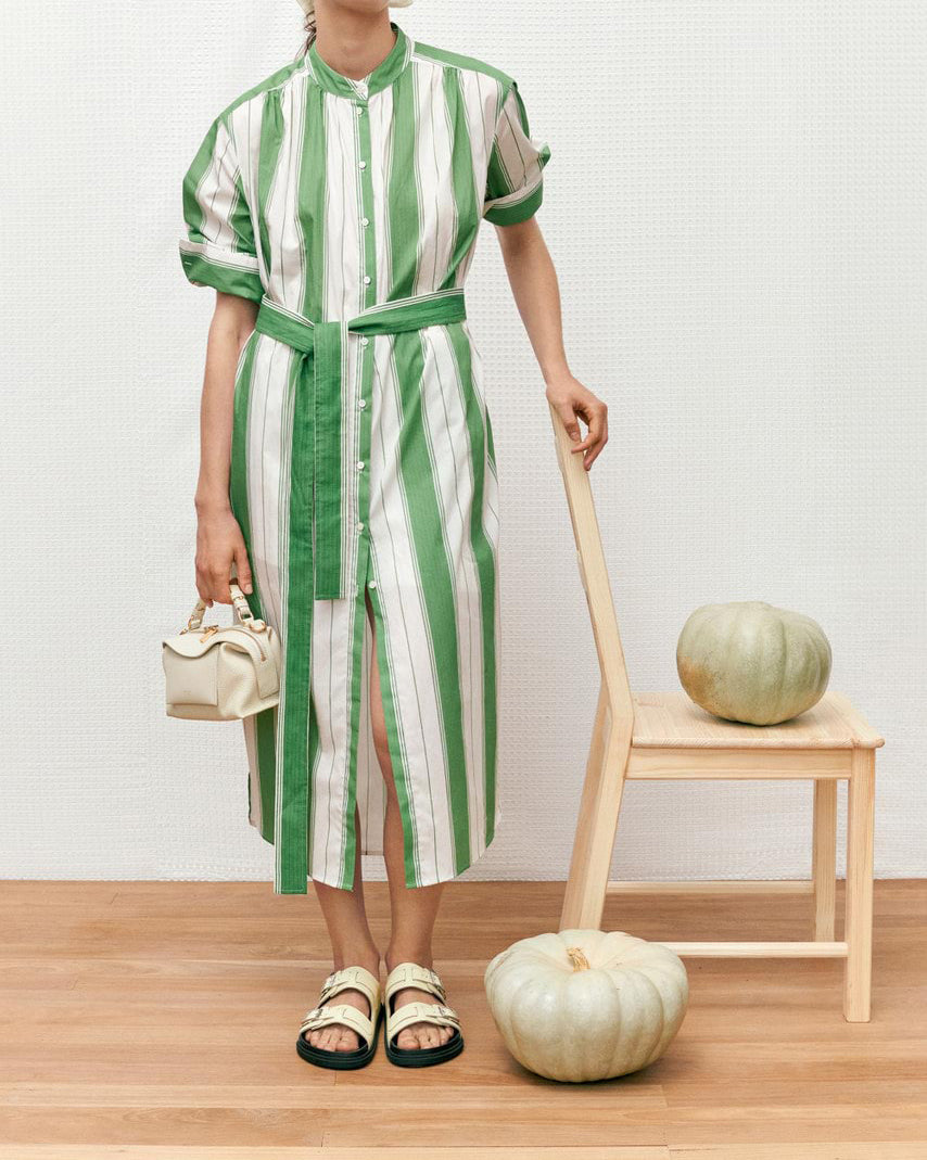 Oroton Deckchair Stripe Shirt Dress