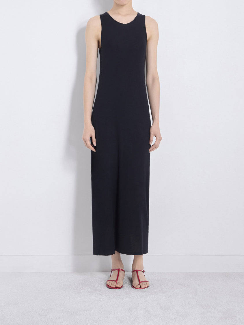Loulou de Saison Myron Wool Blend Jersey Maxi Dress Black