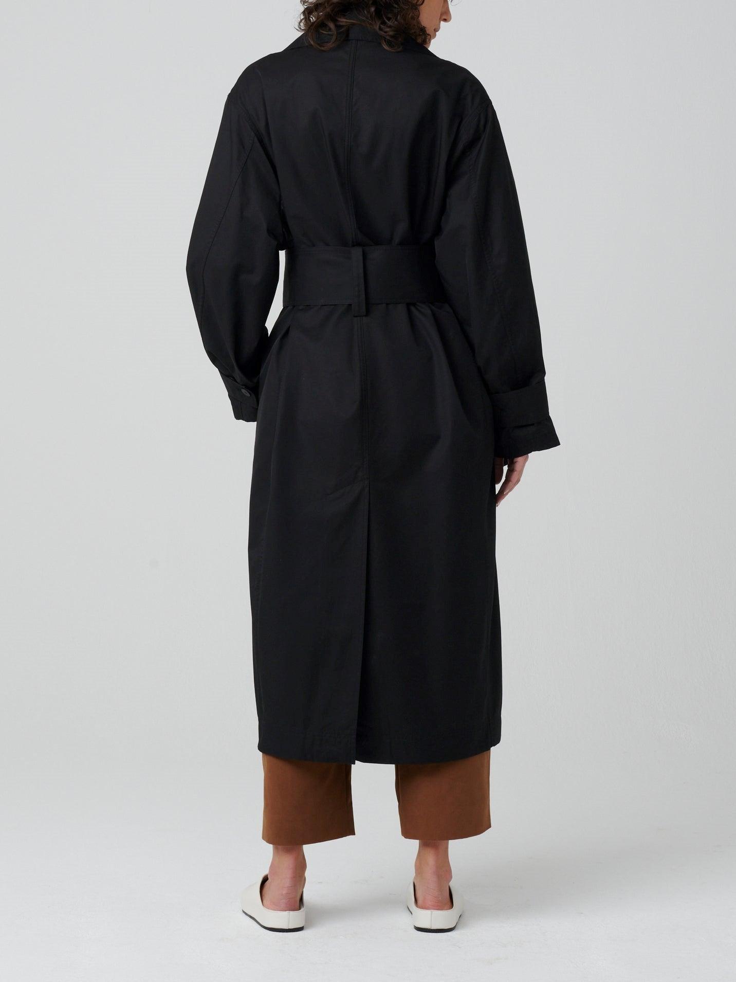 Studio Nicolson Hirst Double Breasted Coat Darkest Navy