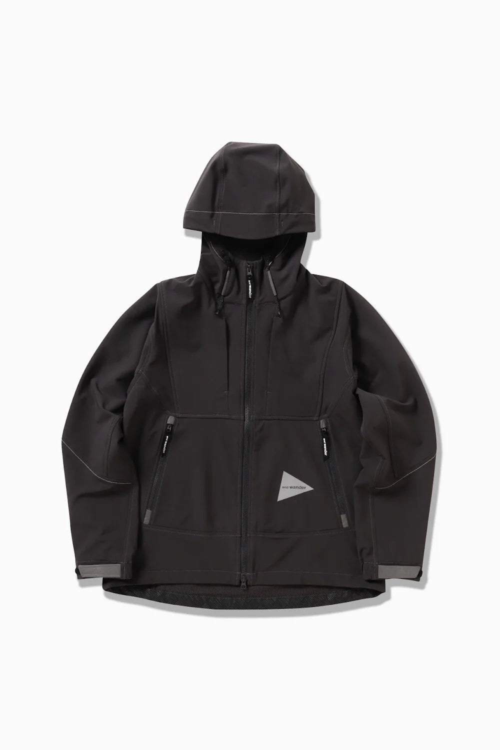 And Wander Light Stretch Shell Jacket Black