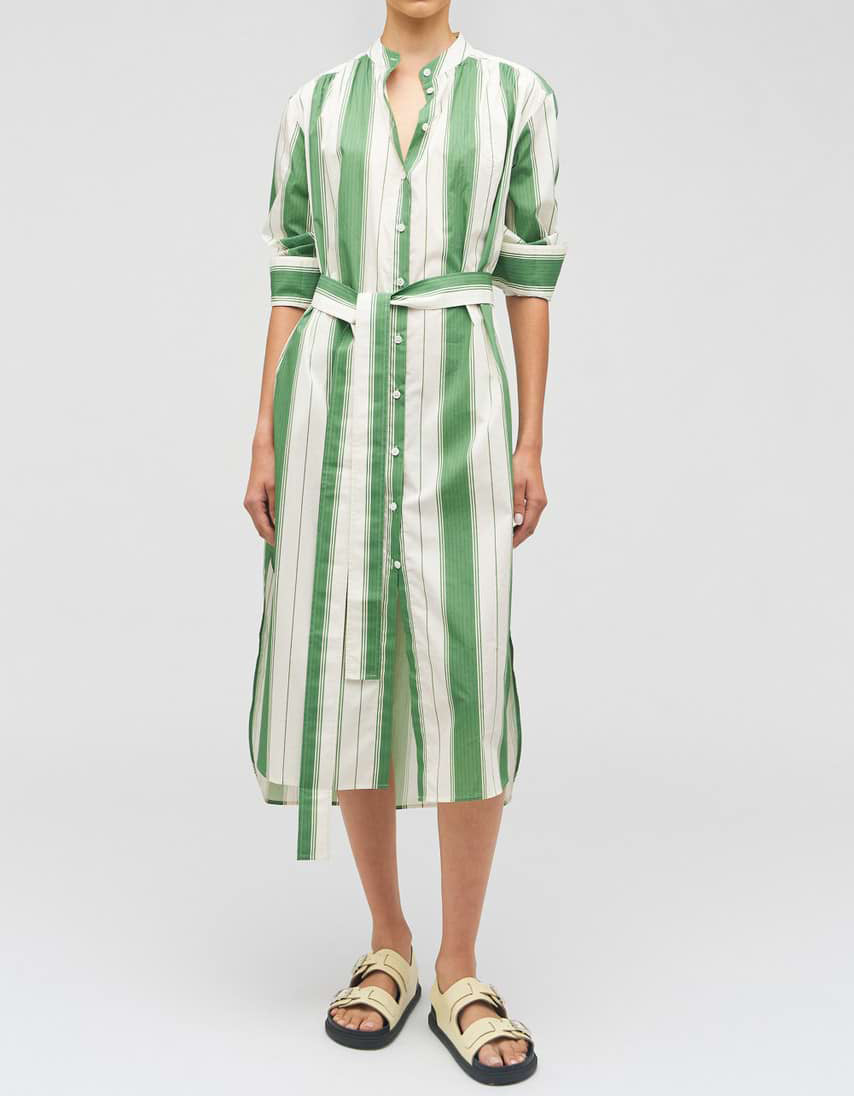 Oroton Deckchair Stripe Shirt Dress