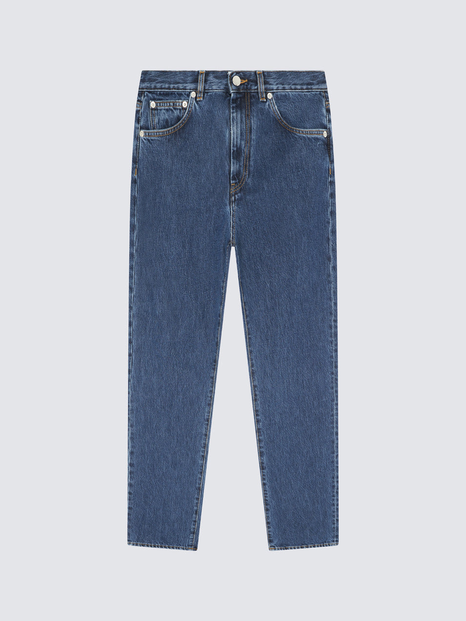 Loulou de Saison Wular Organic Denim Straight-leg Jeans Washed Blue
