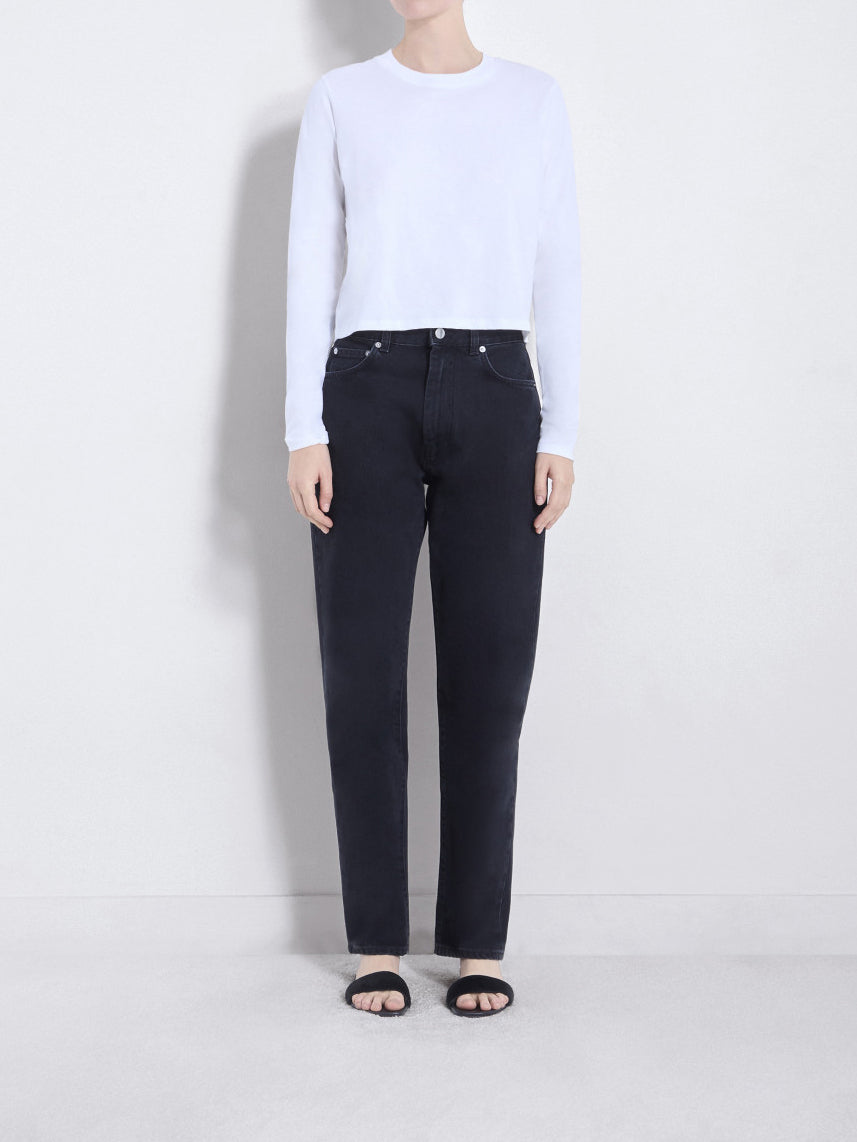 Loulou de Saison Wular Organic Denim Straight-leg Jeans Washed Grey