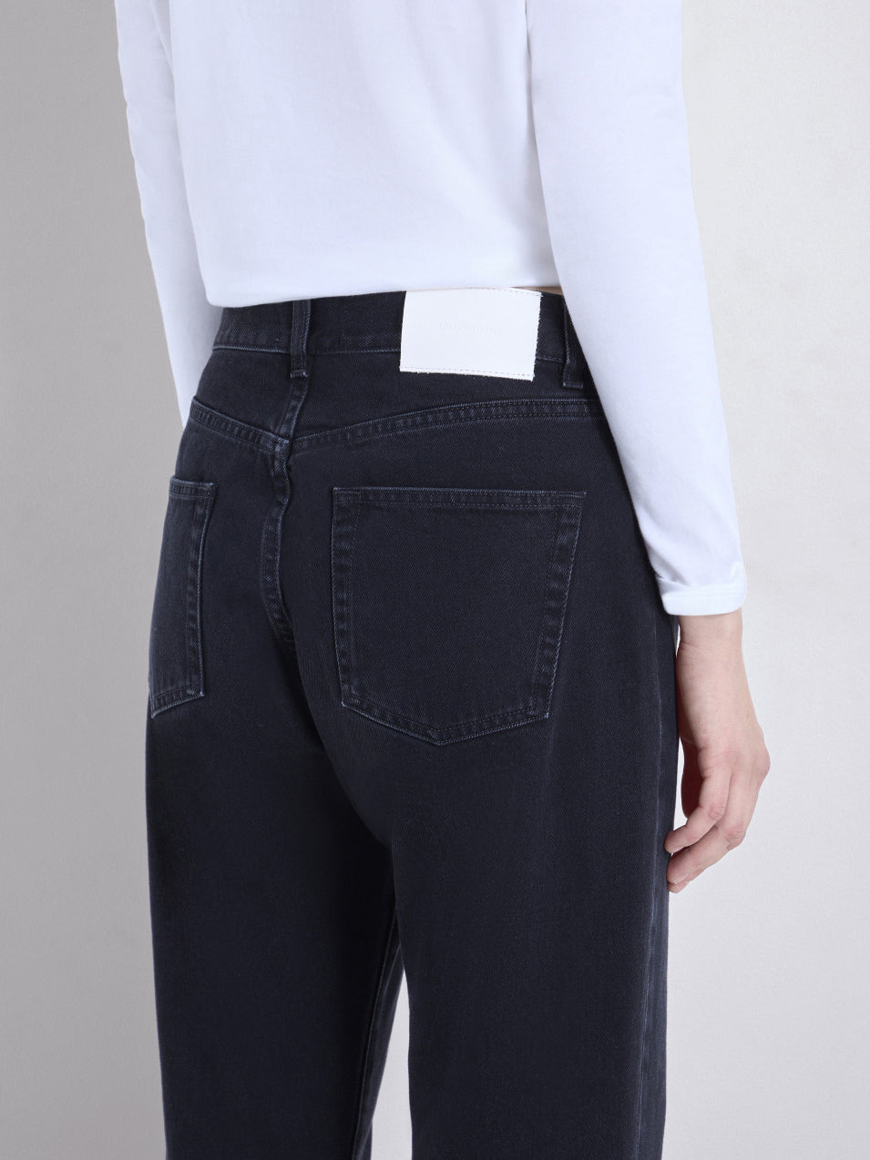 Loulou de Saison Wular Organic Denim Straight-leg Jeans Washed Grey