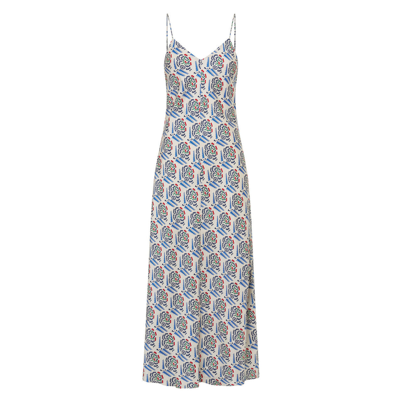 Oroton Zig Zag Flower Stamp Slip Dress