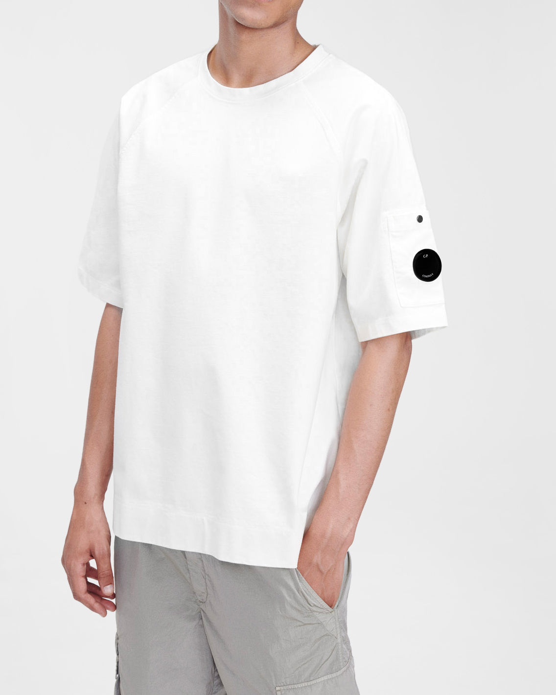 CP Company Heavy Jersey Mixed Short Sleeve Sweatshirt