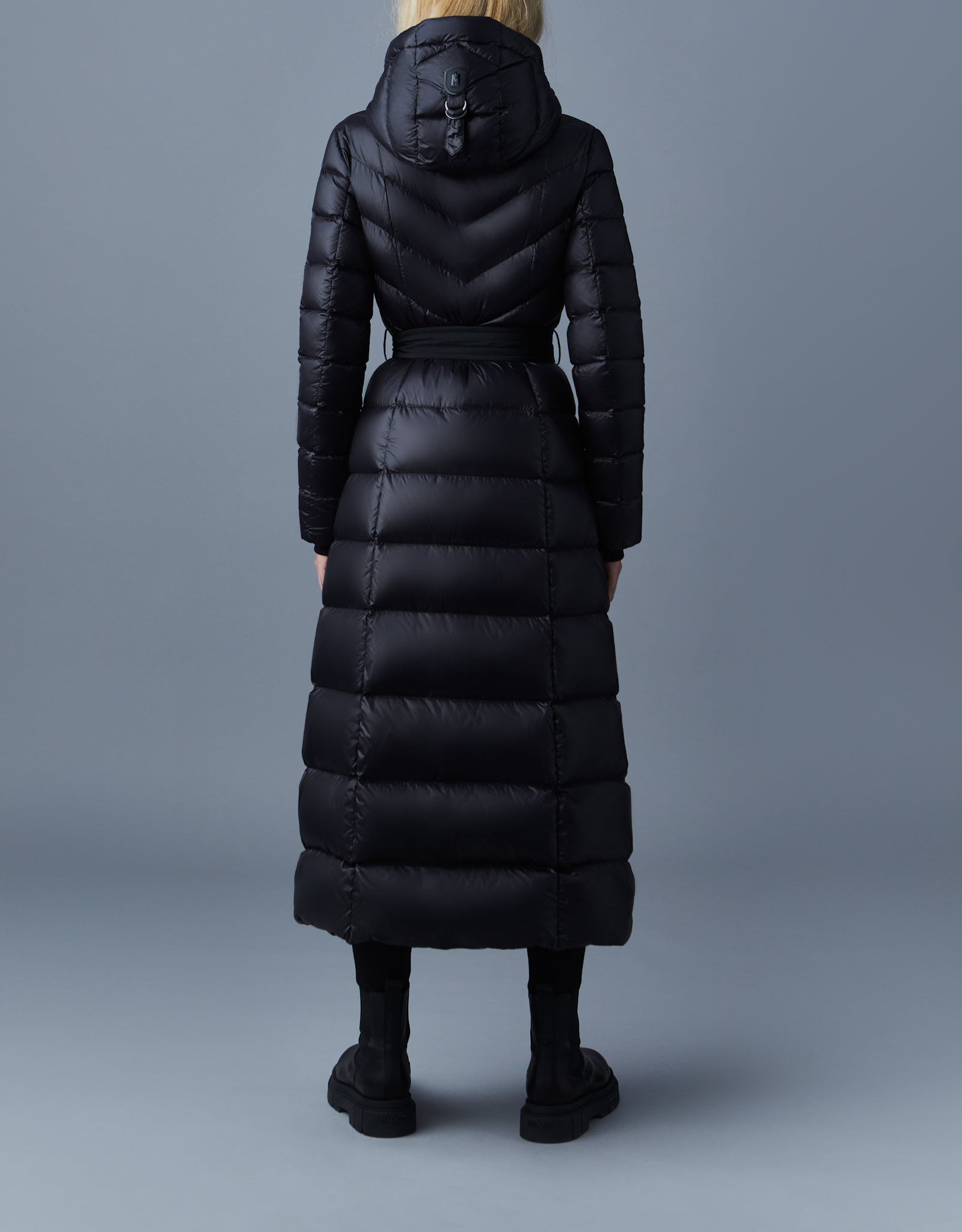 Mackage Calina Lustrous Light Down Maxi Coat Black