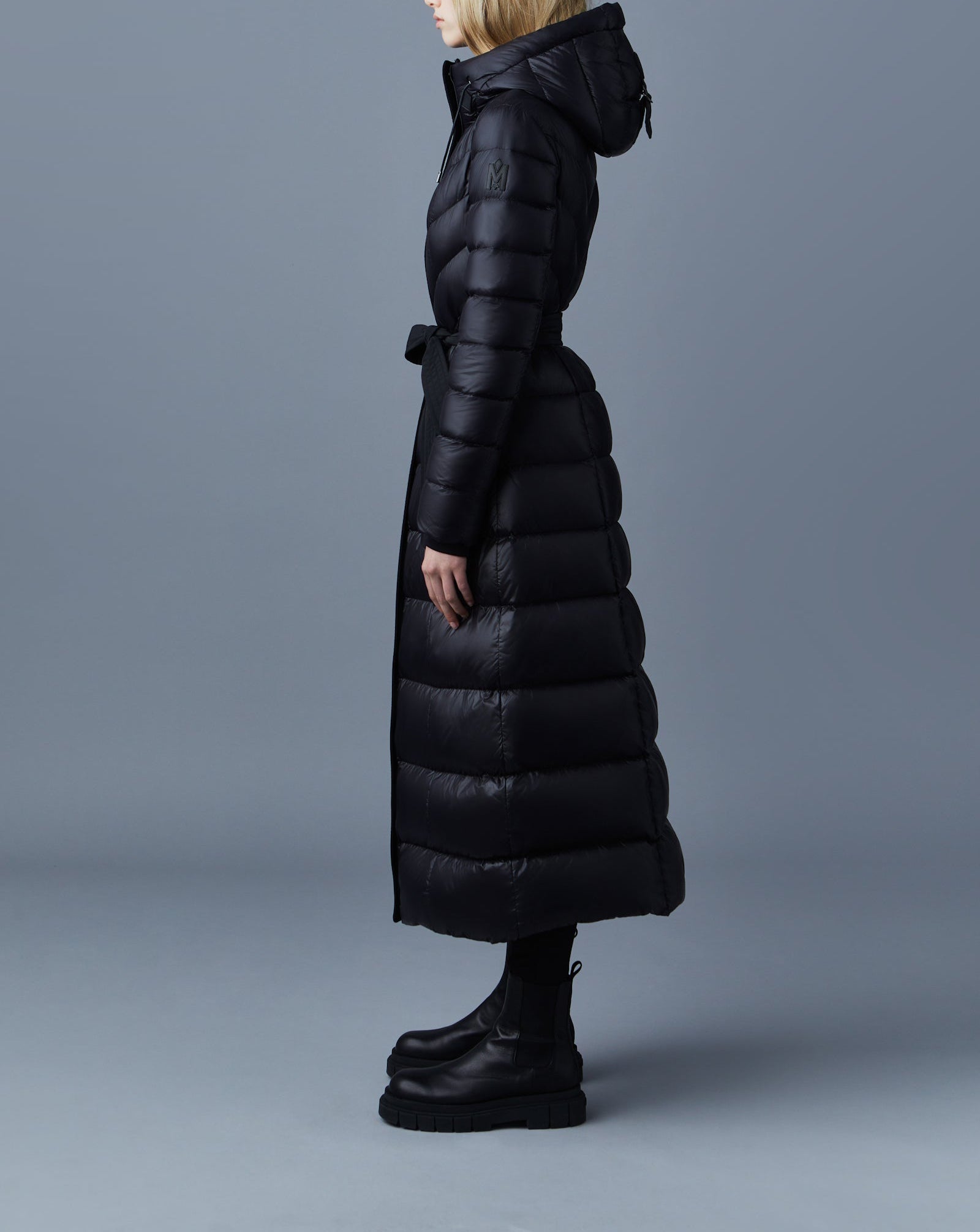 Mackage Calina Lustrous Light Down Maxi Coat Black