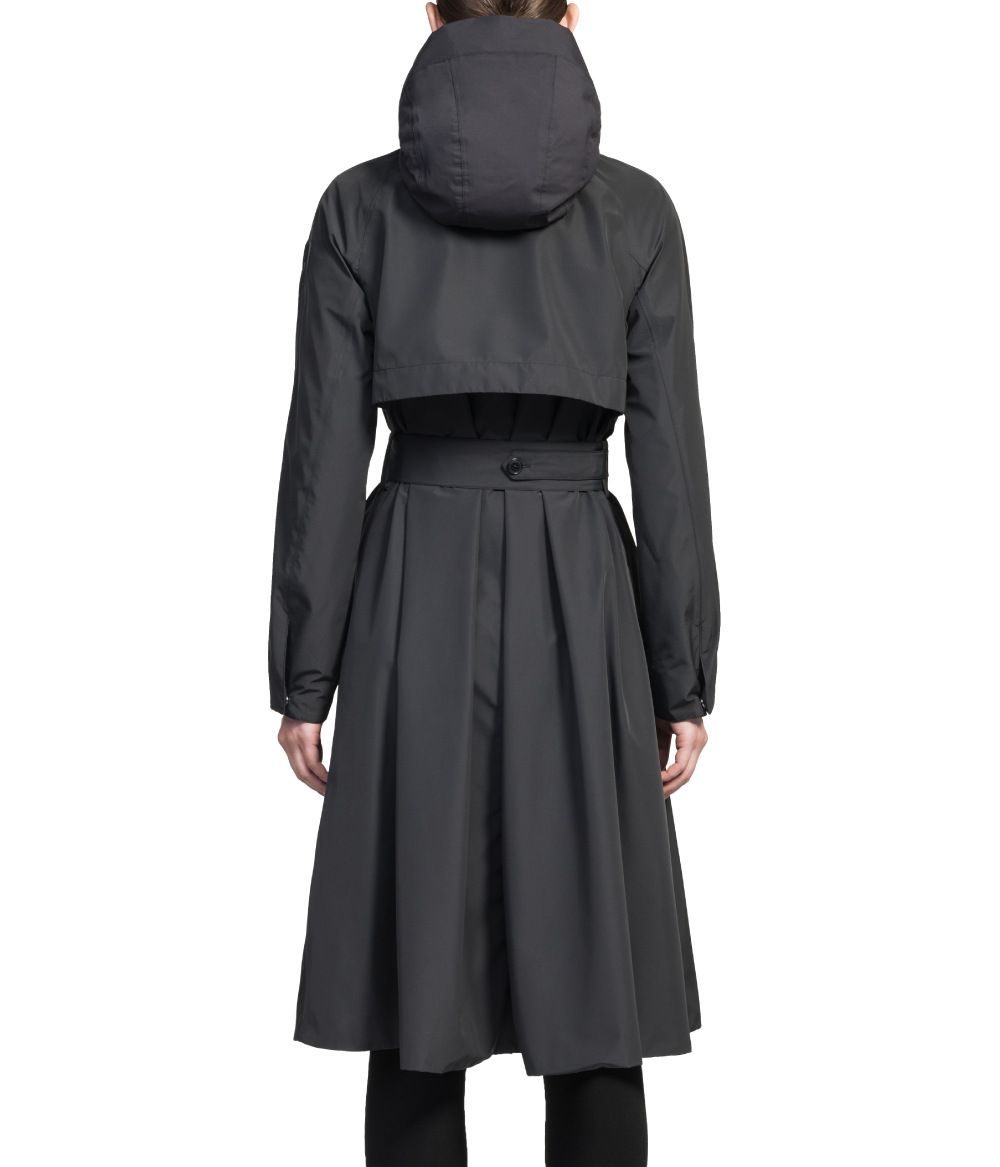 Nobis Ivy Women's Tailored Trench Coat Black