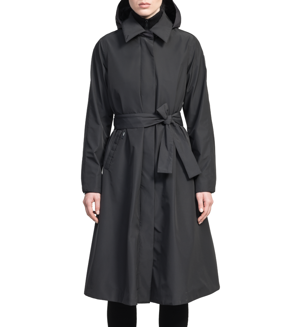 Nobis Ivy Women's Tailored Trench Coat Black