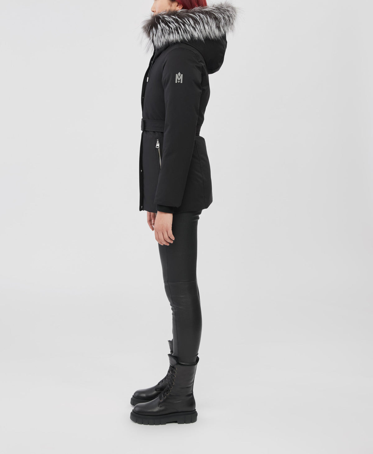 Mackage Jeni 2-In-1 Down Parka With Silver Fox Fur Black