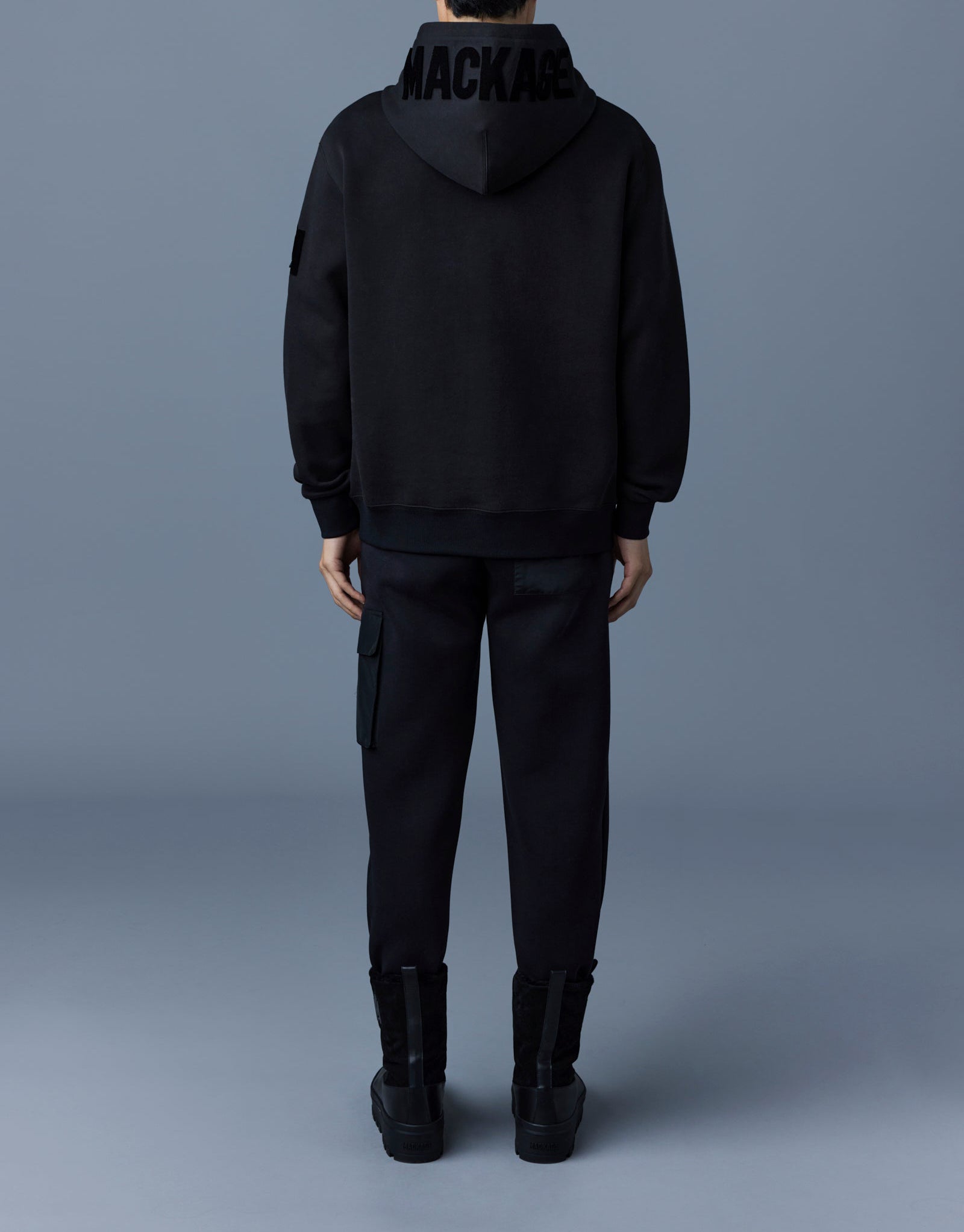 Mackage Krys Hoodie With Velvet Embroidery Black