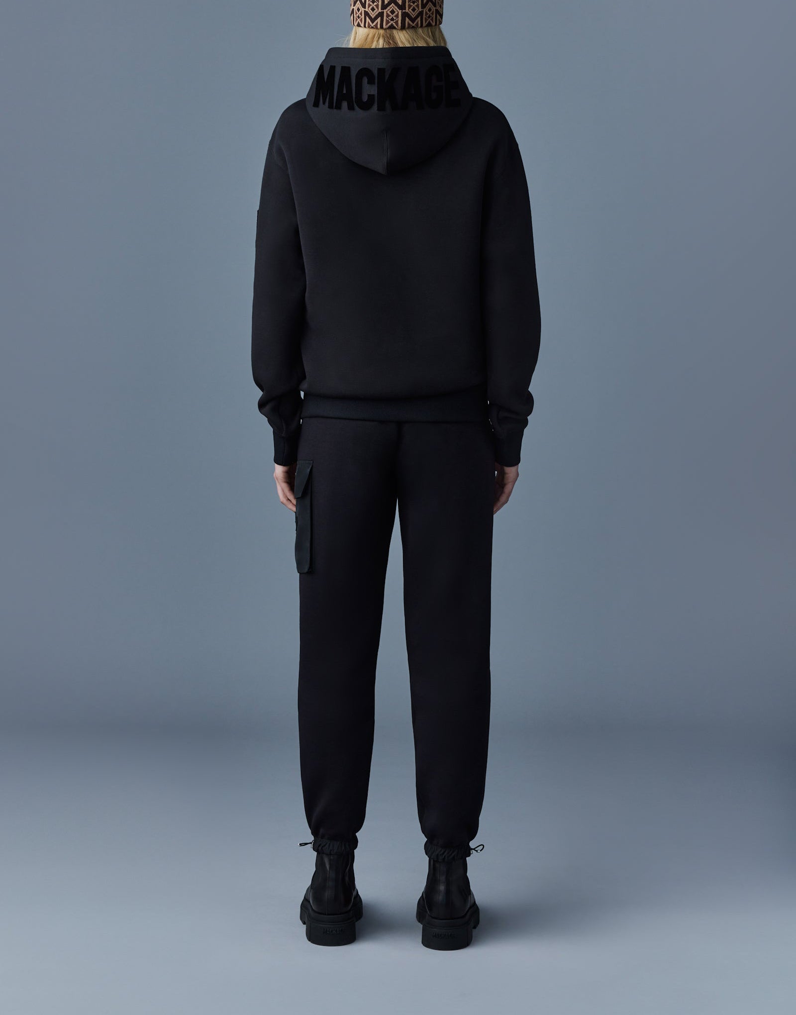 Mackage Krys Hoodie With Velvet Embroidery Black