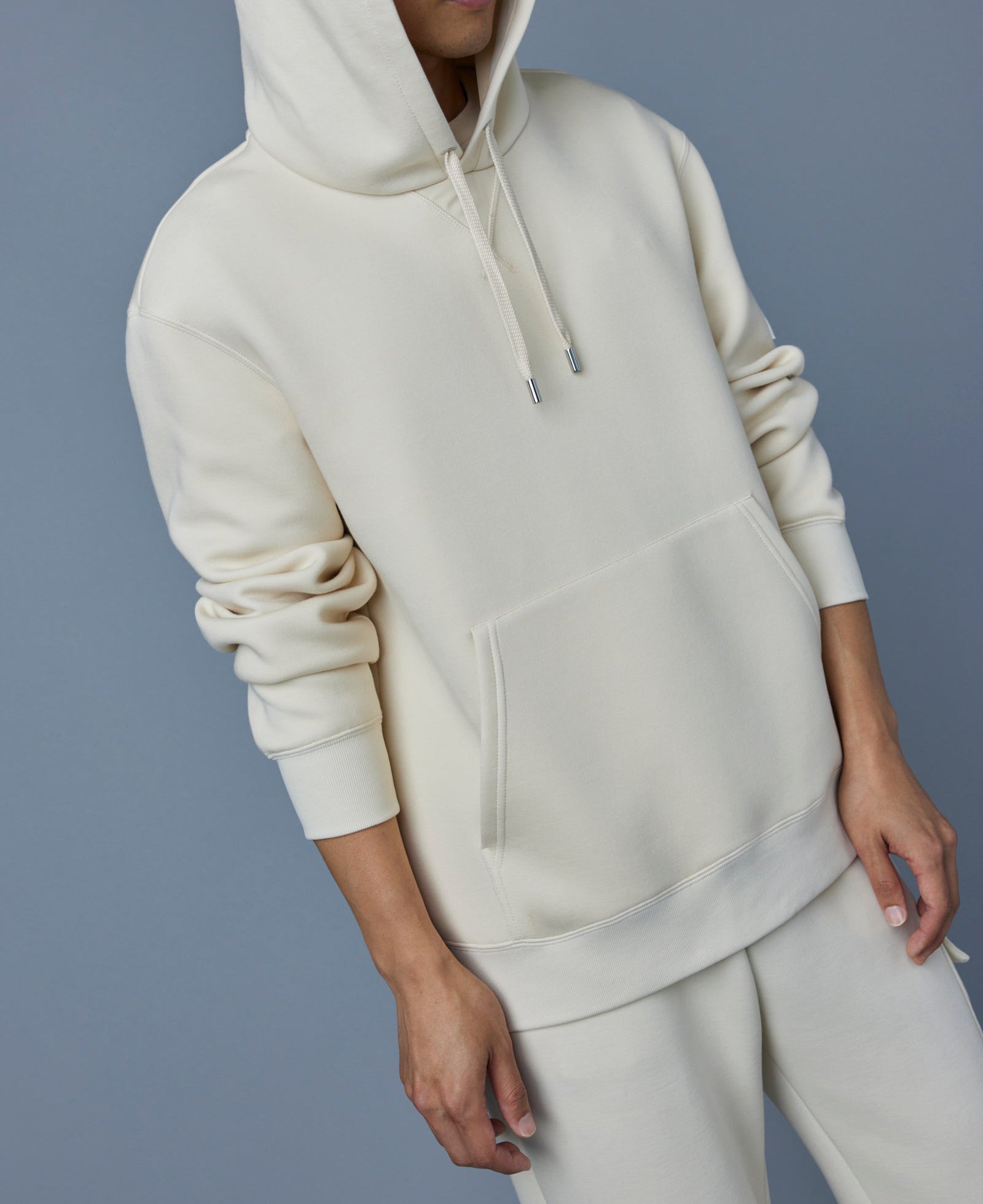 Mackage Krys Hoodie With Velvet Embroidery Cream