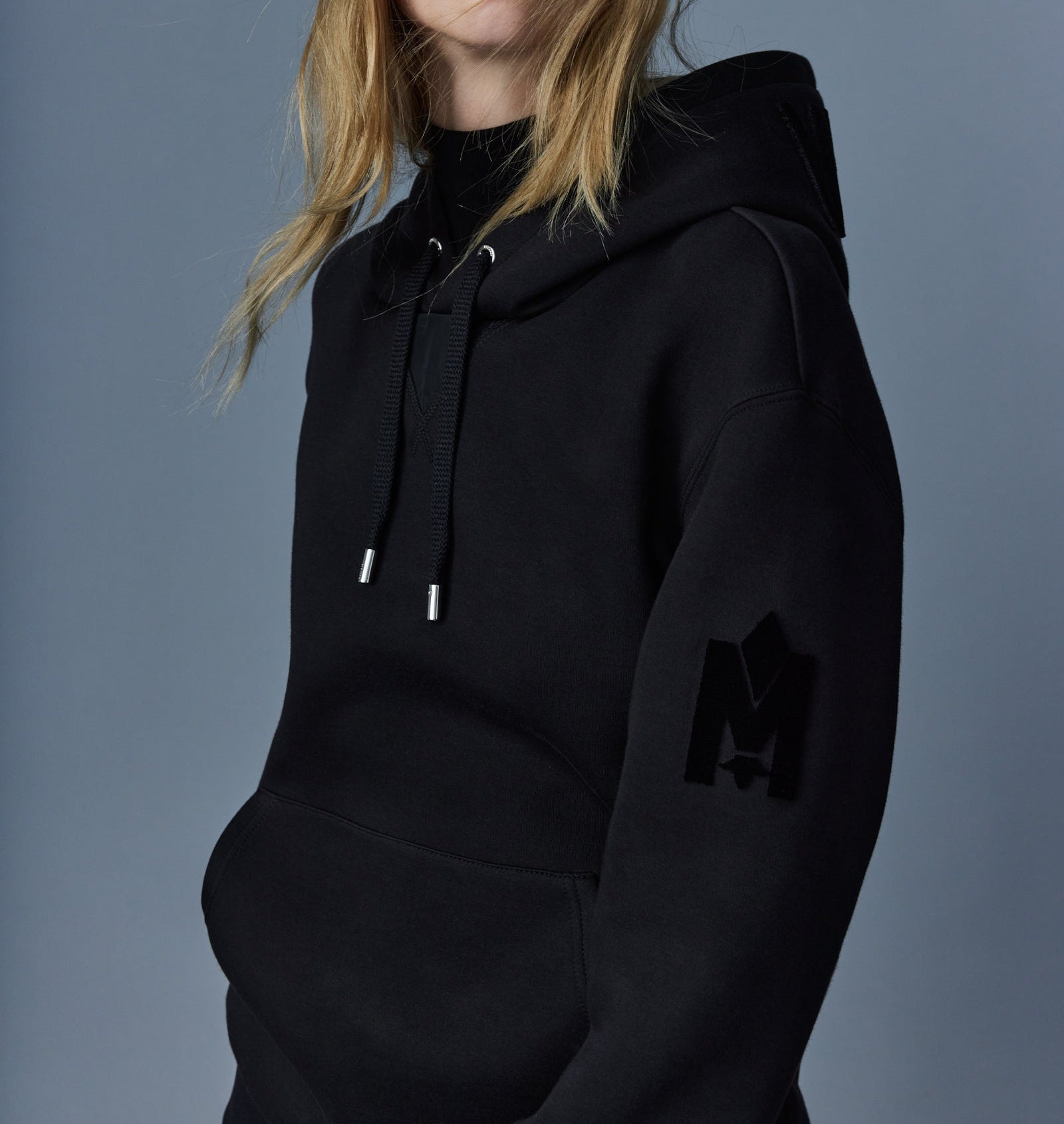 Mackage Krys Hoodie With Velvet Embroidery Black