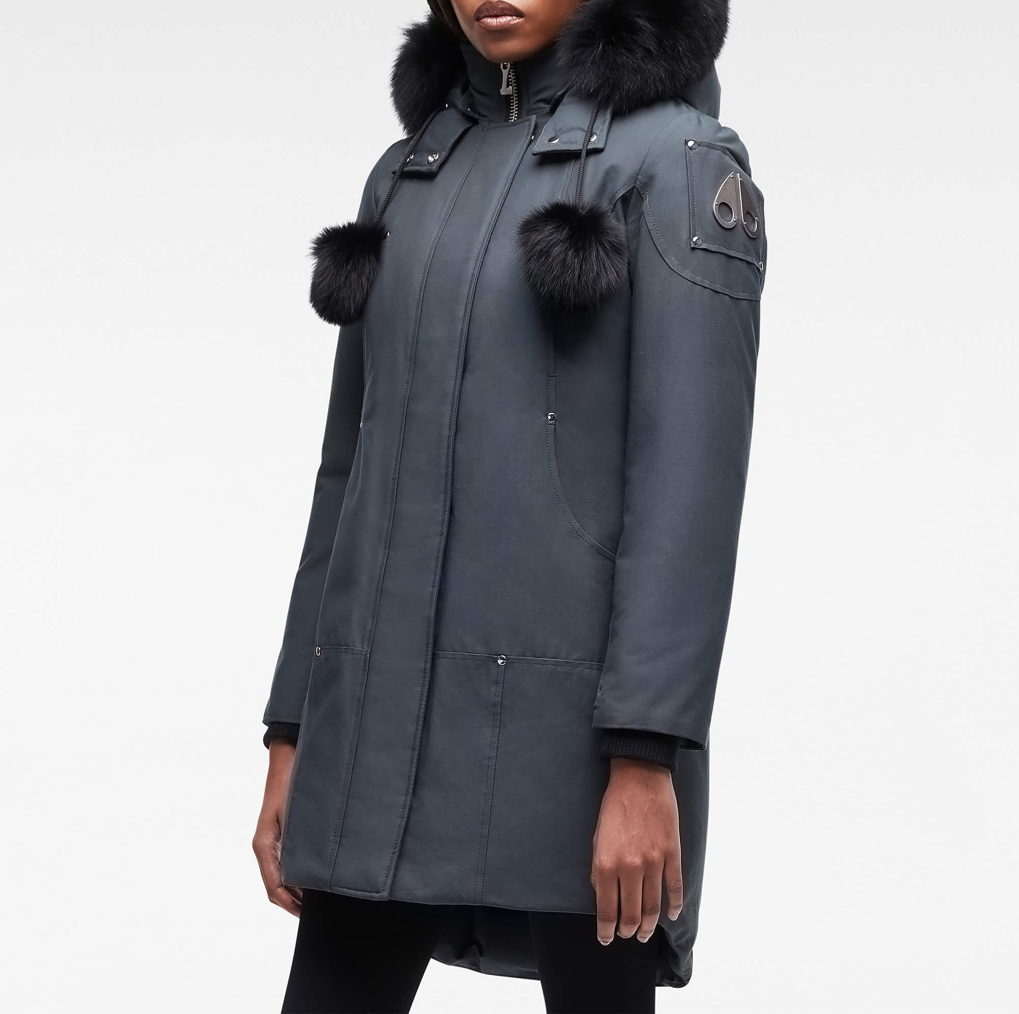 Moose Knuckles Ladies Original Stirling Parka Fur Granite