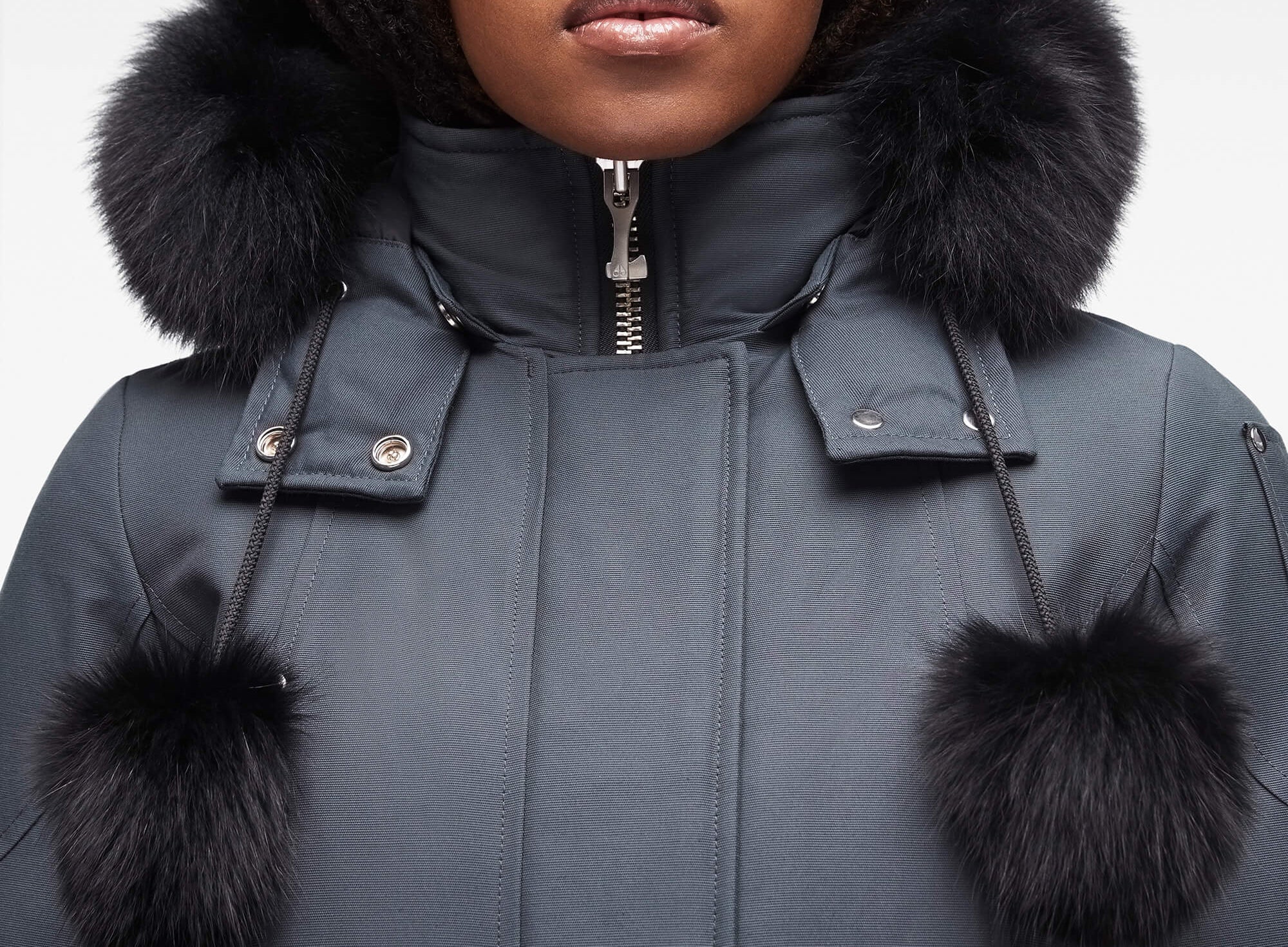 Moose Knuckles Ladies Original Stirling Parka Fur Granite