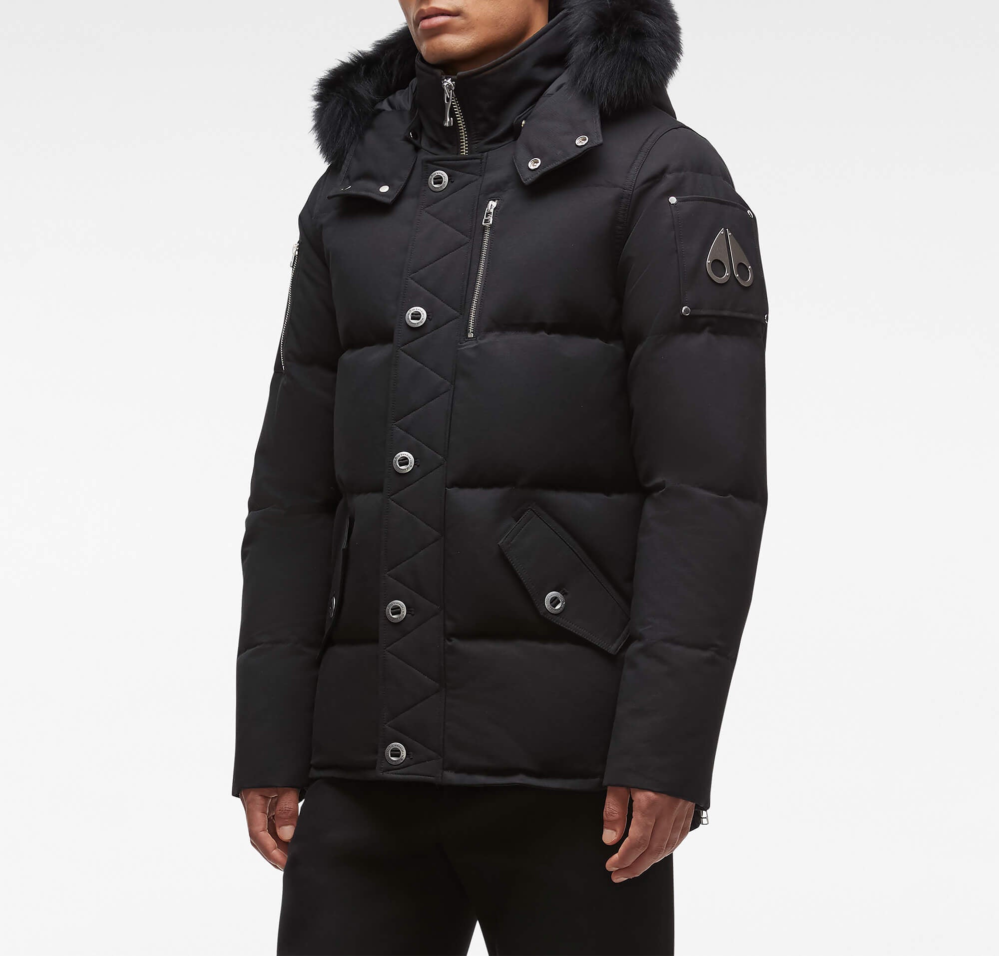 Moose Knuckles Men's 3Q Fur Parka Black