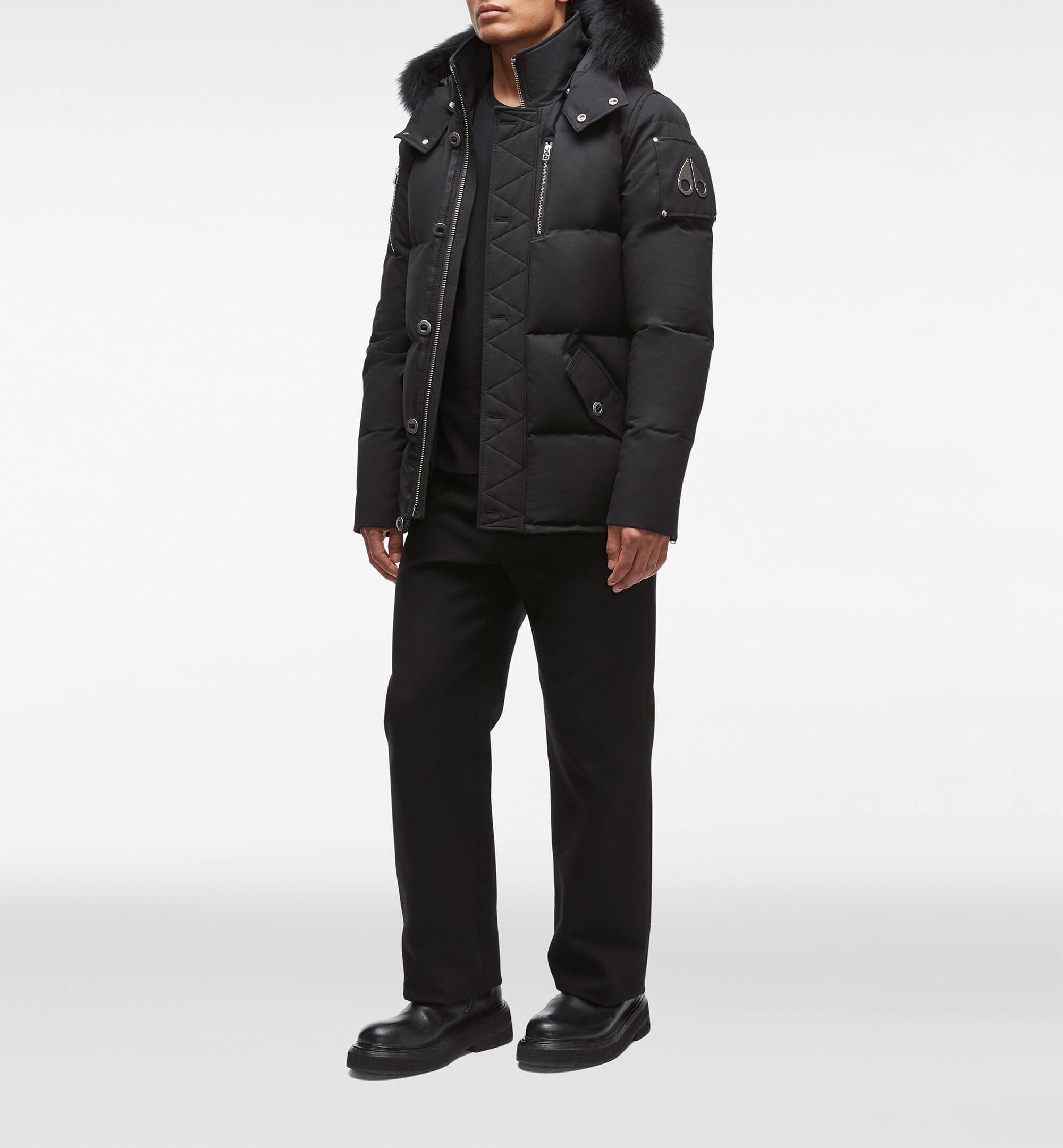 Moose Knuckles Men's 3Q Fur Parka Black