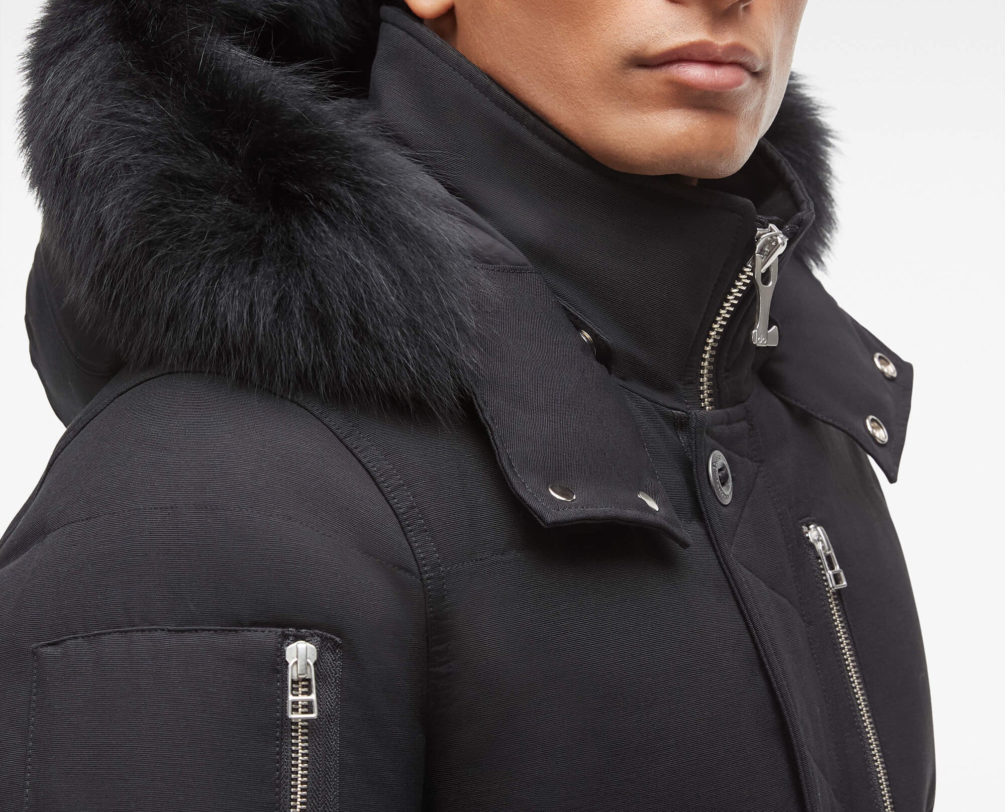 Moose Knuckles Men's 3Q Fur Parka Black
