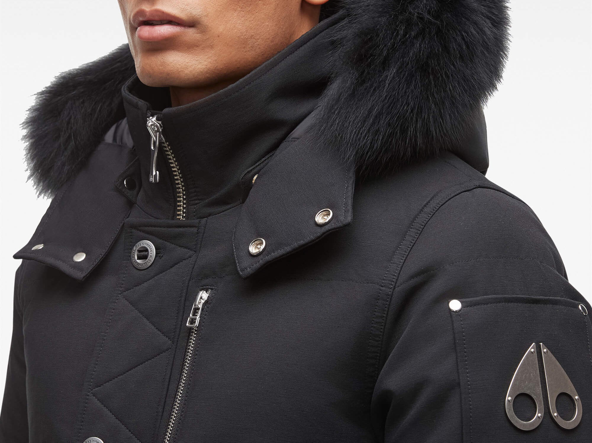 Moose Knuckles Men's 3Q Fur Parka Black