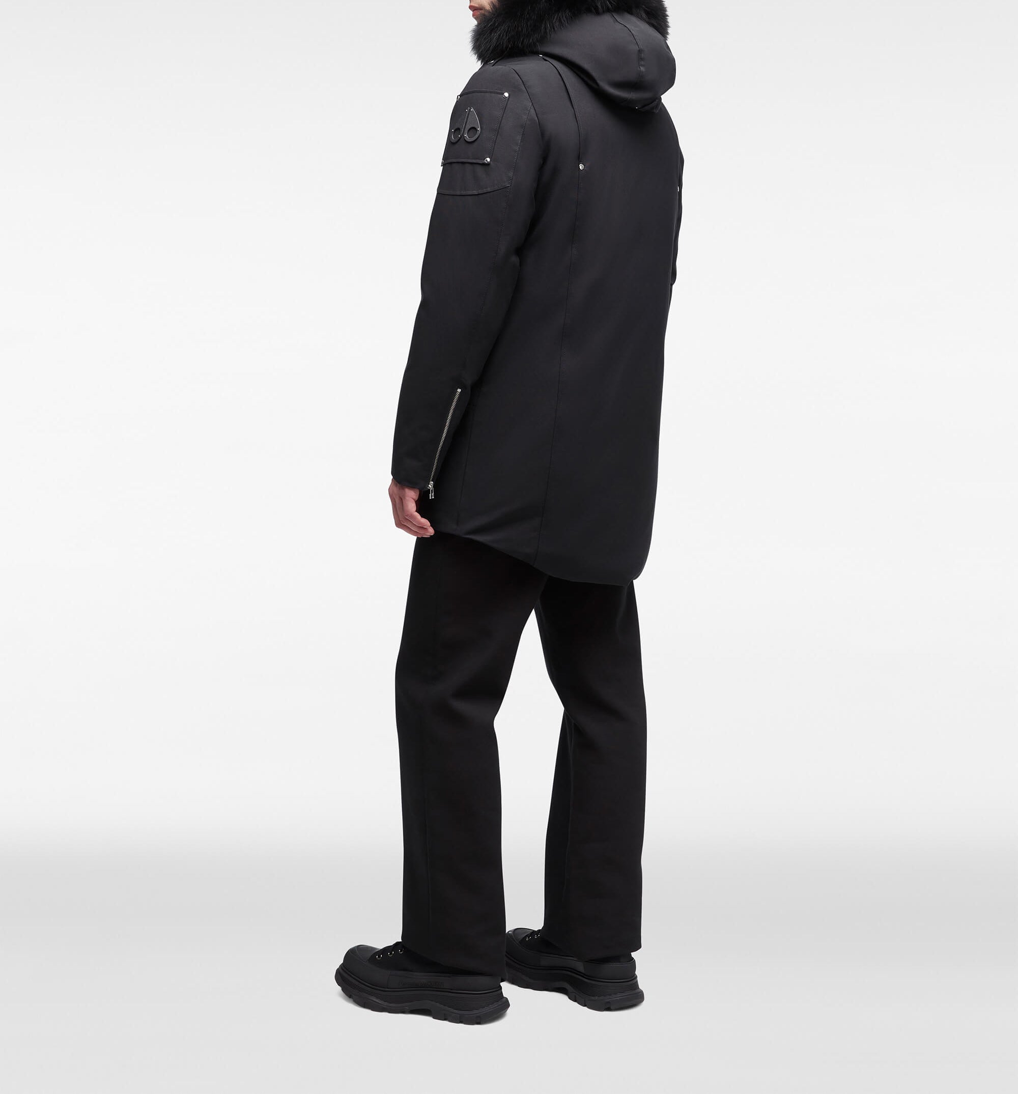 Moose Knuckles Men's Stirling Fur Parka Black