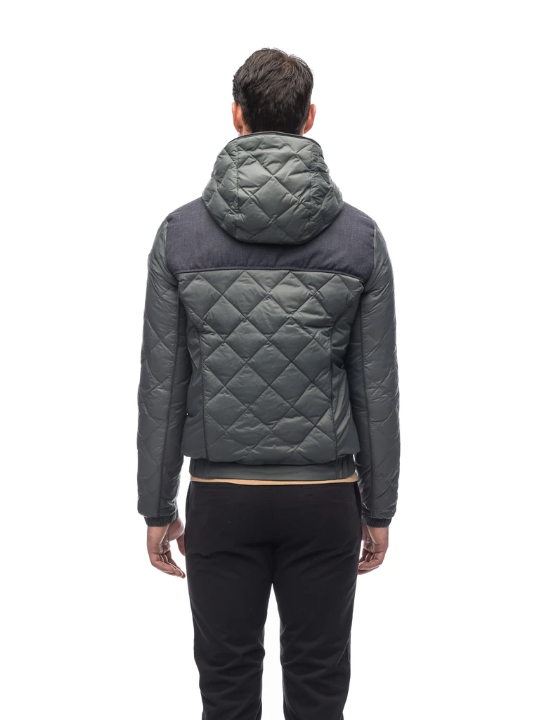 Nobis Elroy Men's Quilted Hooded Jacket Foggy Blue/Navy