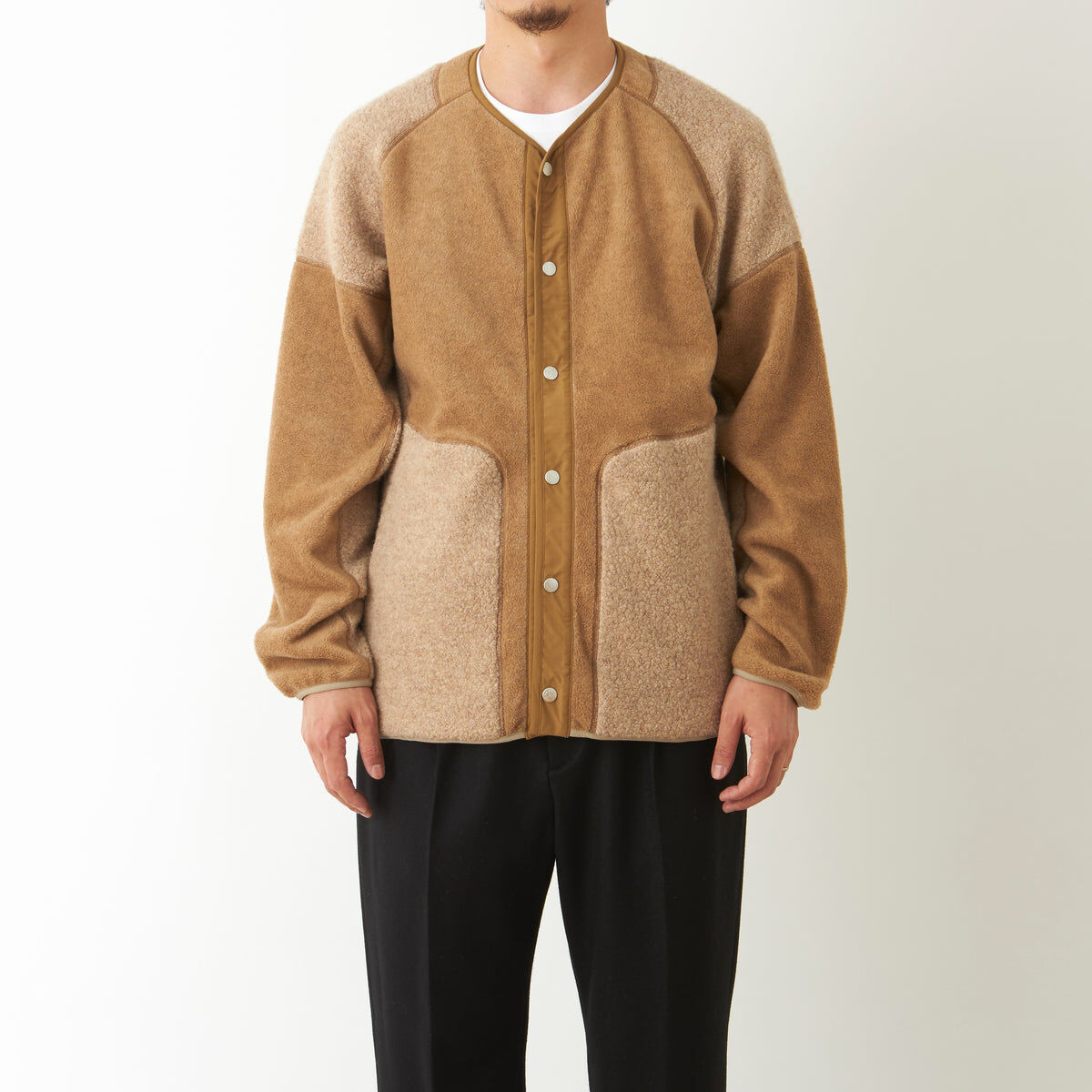 White Mountaineering Patchwork Fleece Blouson