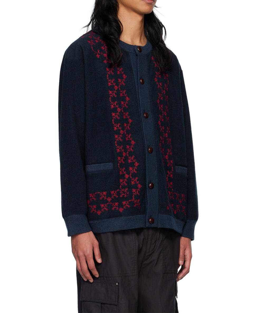 White Mountaineering Embroidery Cardigan
