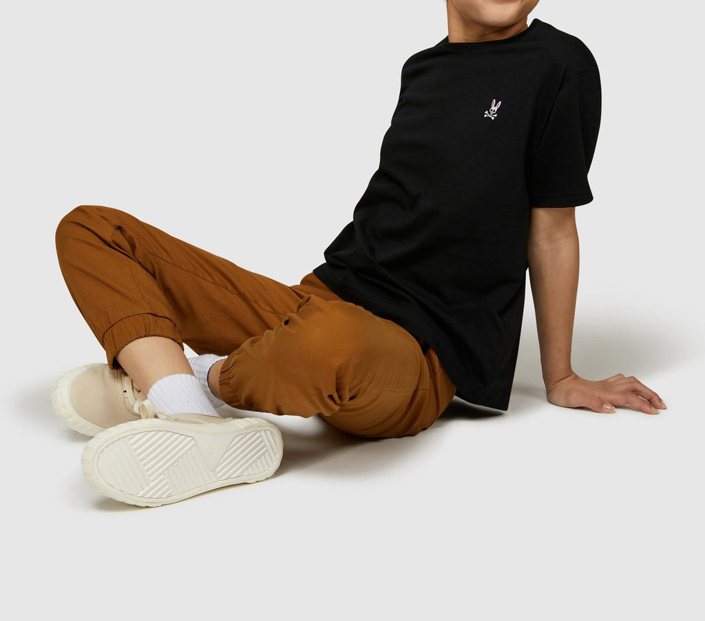 Psycho Bunny Kids Classic Crew Neck Tee Black