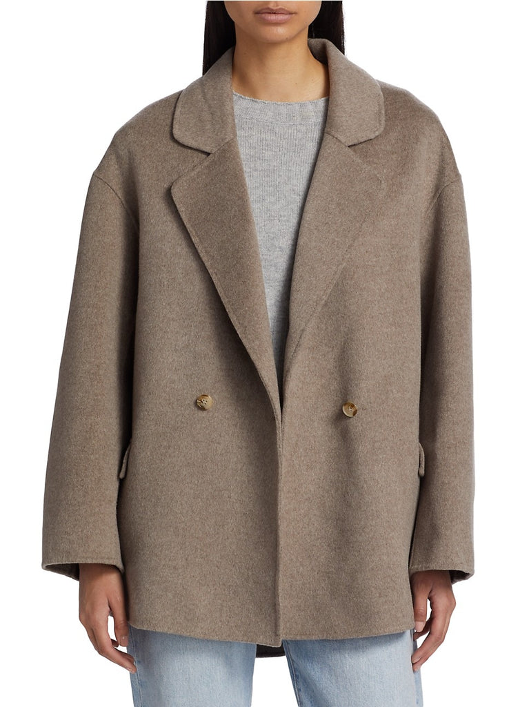 Loulou Studio Lina Wool-Cashmere Blazer Beige