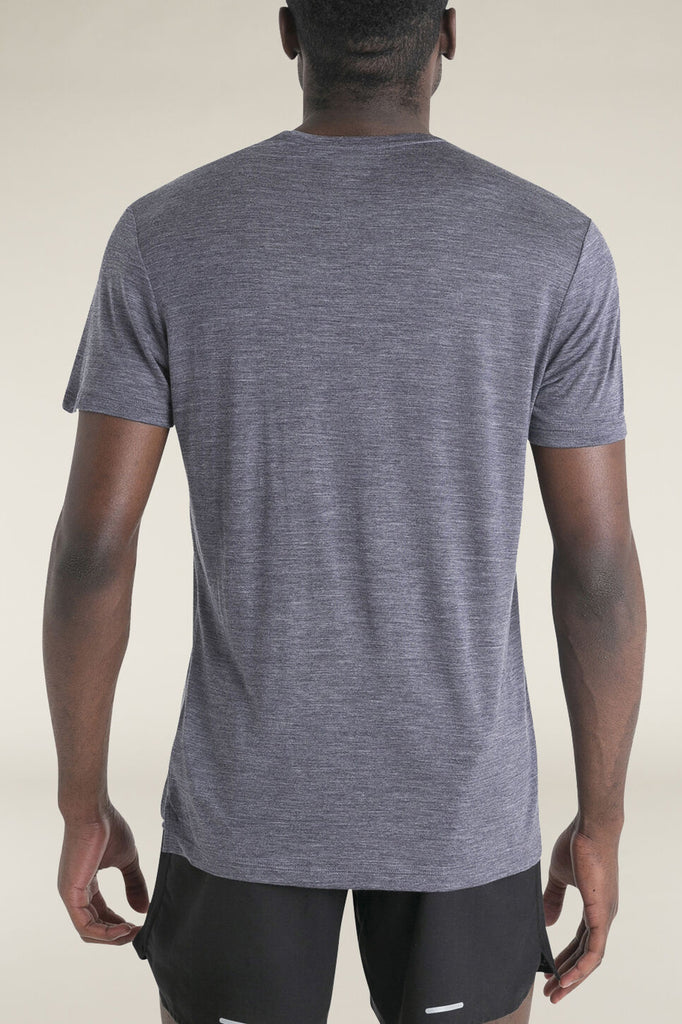 Icebreaker Men's Merino Blend 125 Cool-Lite™ Sphere Short Sleeve T-Shirt Midnight Navy Heather
