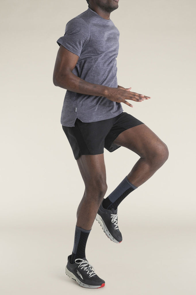Icebreaker Men's Merino Blend 125 Cool-Lite™ Sphere Short Sleeve T-Shirt Midnight Navy Heather