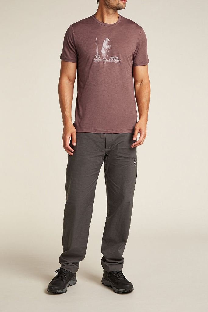 Icebreaker Men's Merino 150 Tech Lite Short Sleeve T-Shirt Polar Paddle Carob