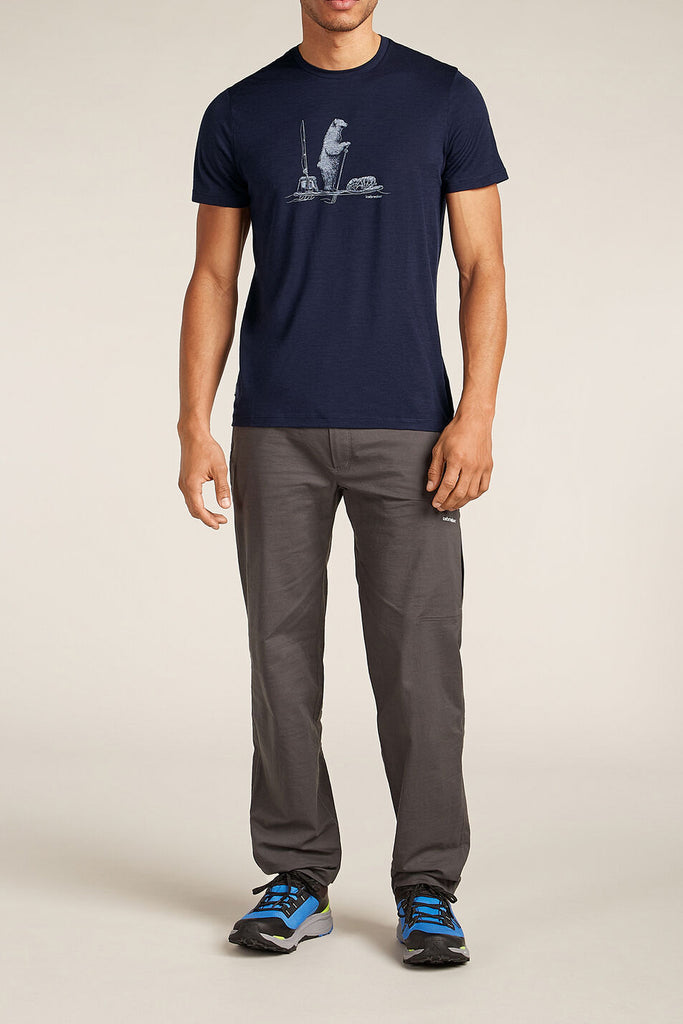 Icebreaker Men's Merino 150 Tech Lite Short Sleeve T-Shirt Polar Paddle Navy