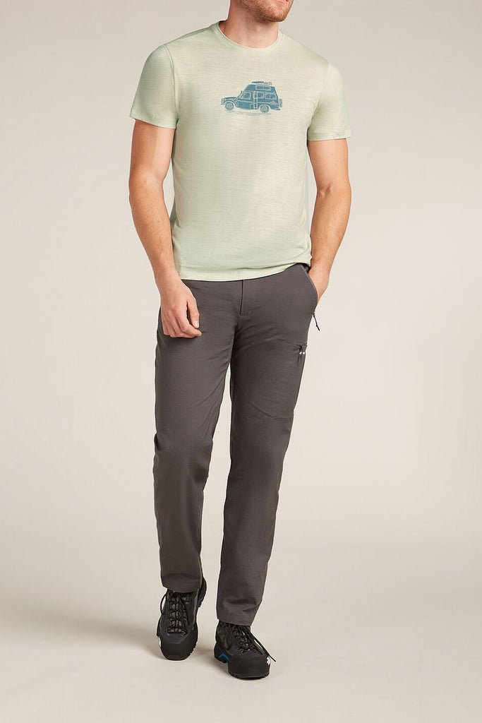 Icebreaker Men's Merino 150 Tech Lite Short Sleeve T-Shirt Cosy Camper Ashen