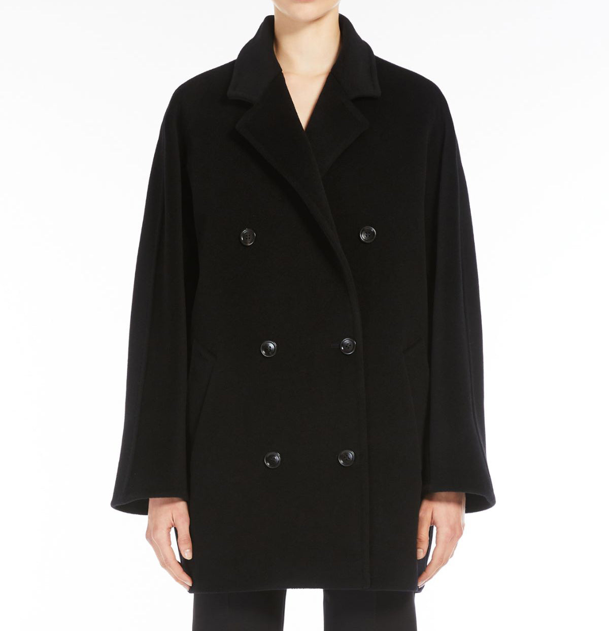 Max Mara 101801 Short Coat Black
