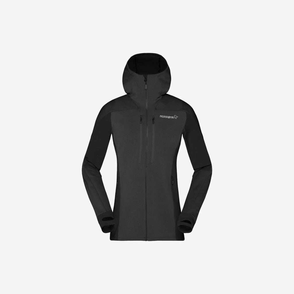 Norrona Trollveggen Powerstretch Pro Zip Hood Caviar Black