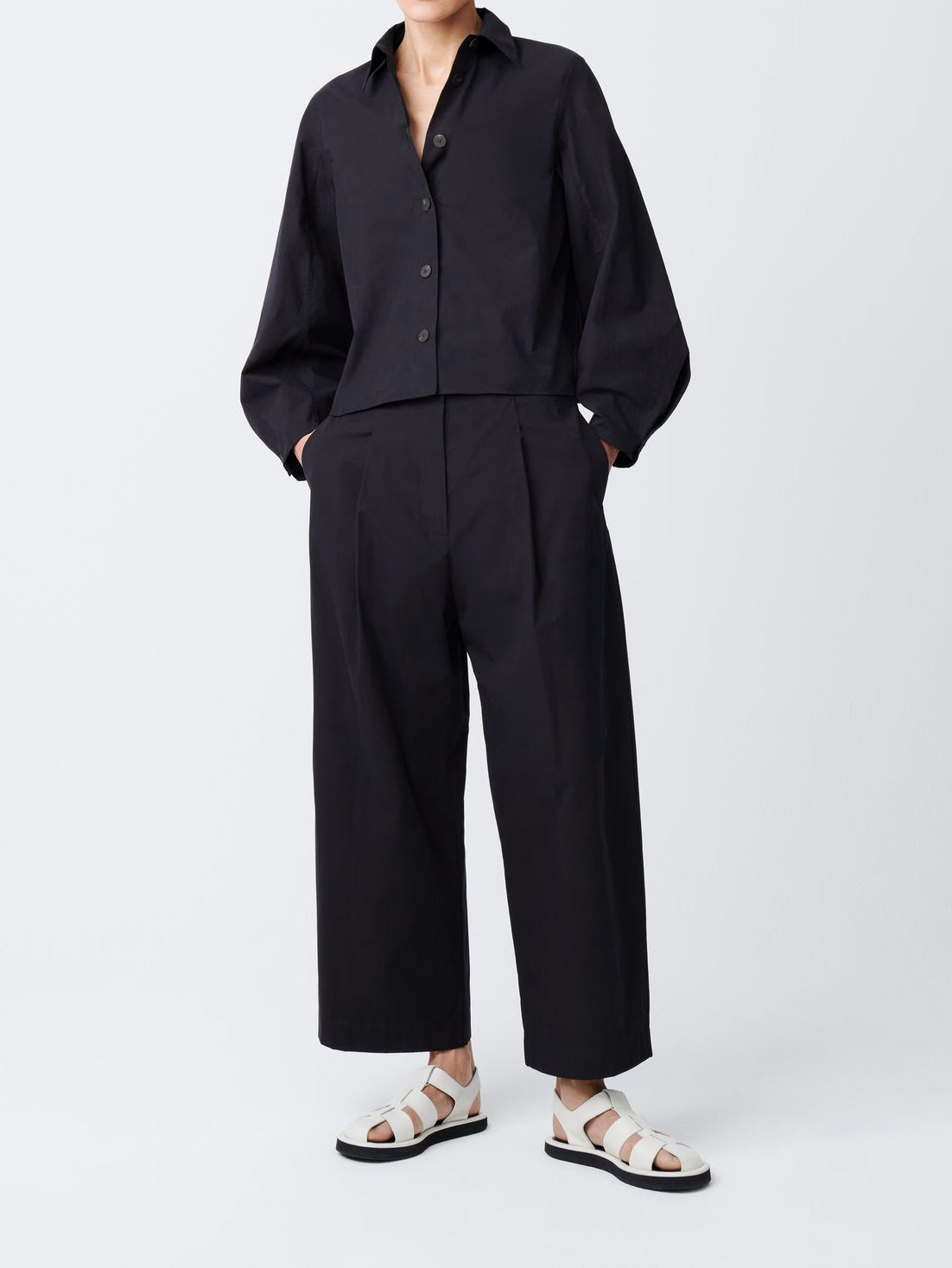 Studio Nicolson Dordoni Pant Powder Cotton Black Ink