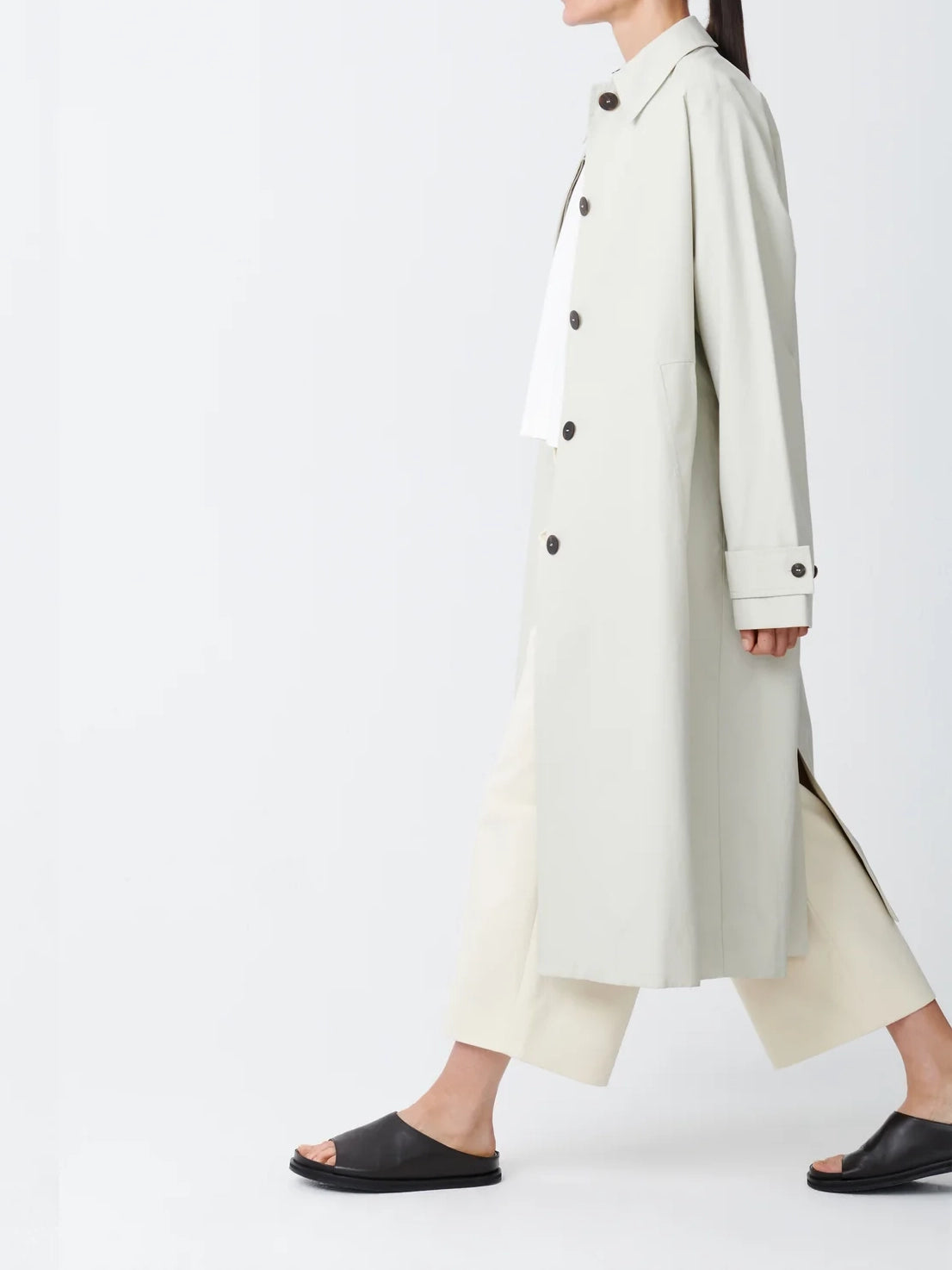 Studio Nicolson Holin Coated Cotton Coat Dove