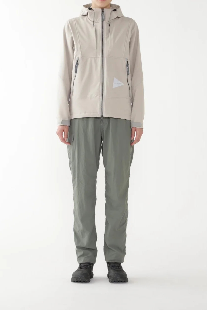 And Wander Light Stretch Shell Jacket Grey