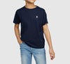 Psycho Bunny Kids Classic Crew Neck Tee Navy