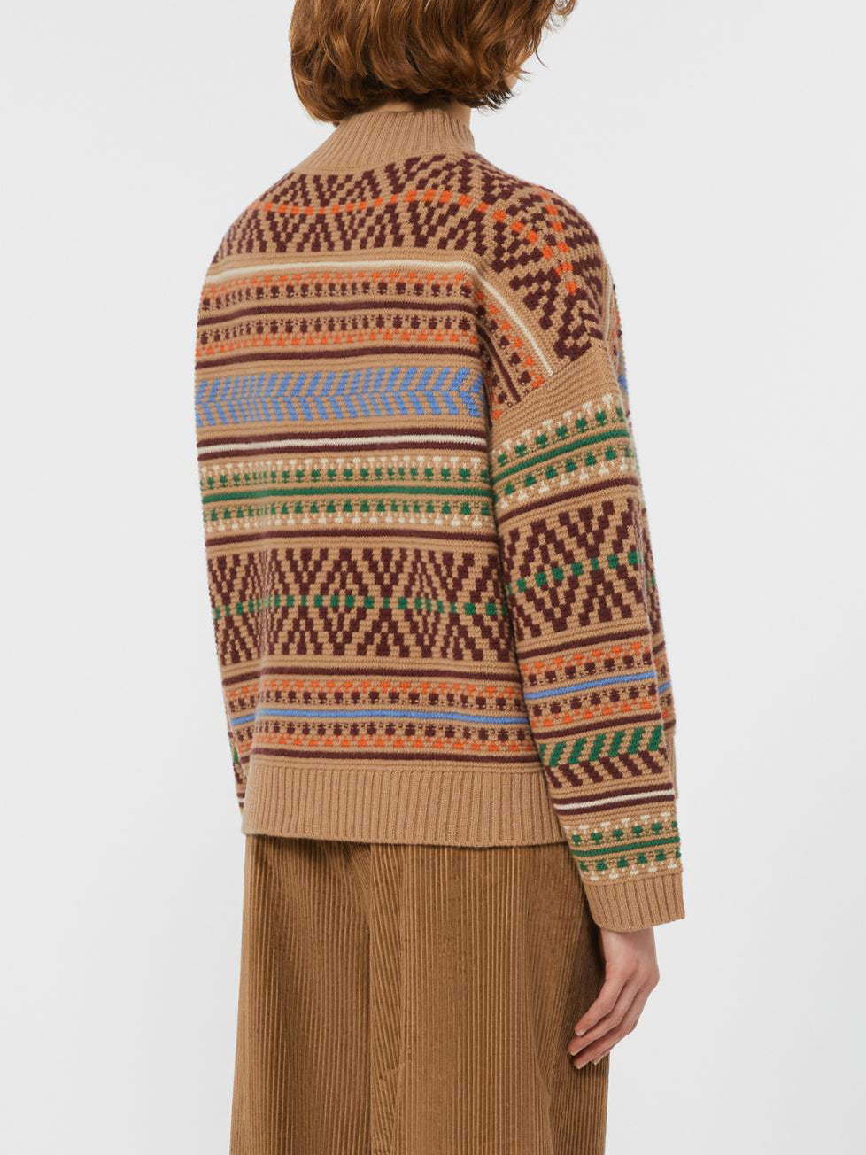 Max Mara Festoso Jacquard Jumper Camel