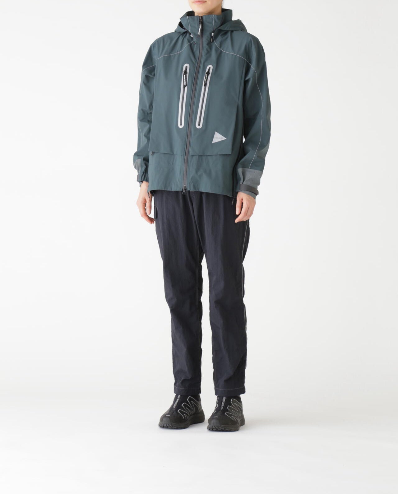 And Wander Pertex Shield Rain Jacket Dark Green